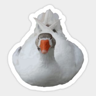 Sitting Duck Fun Farm Animal Cut Out Sticker